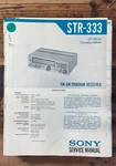 Sony STR-333 Receiver Service Manual *original*. Fixed Price $19.97.