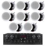 Bluetooth Receiver 2-WAY Stereo Sound 4 Channel 6.5'' Wall Mount Speakers. Fixed Price $505.99.