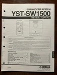 Yamaha YST-SW1500 Subwoofer System Service Manual Original Vintage Rare. Fixed Price $99.99.