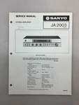 Sanyo Ja 2003 Original Service Manual Free Shipping. Fixed Price $14.00.