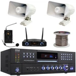 Pyle PD3000BAH Cd/dvd Receiver, 2X 6'' 50W Horn Speaker, Wire, Microphone System. Fixed Price $345.99.