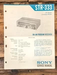 Sony STR-333 Receiver Service Manual *original*. Fixed Price $14.97.