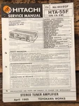 Hitachi HTA-55F Receiver Service Manual *original*. Fixed Price $14.97.