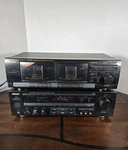 Vintage Teac Receiver Cassette Player Combo W-505R/AG-V1020 Tested/works. Fixed Price $129.99.