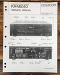 Kenwood KR-V6040 Receiver Service Manual *original*. Fixed Price $19.97.