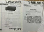 Sony TA-AV650G Integrated Stereo Amplifier Original Service Manual. Fixed Price $19.94.