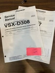 Pioneer VSX-D308 Complete Set Of Service Manuals **original**. Fixed Price $24.99.