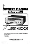 Rotel RX-2002 Receiver Owners Instruction Manual. Fixed Price $22.24.