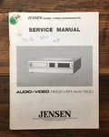 Jensen AVS-1500 Receiver Service Manual *original*. Fixed Price $14.97.