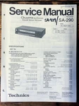 Technics SA-290 SA-929 Receiver Service Manual *original*. Fixed Price $19.97.