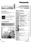 Panasonic SA-XR55 Receiver Owners Instruction Manual. Fixed Price $22.24.