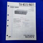 Sony TA-N511 TA-N611 Service Manual Original Paper Oem Repair Guide Usa. Fixed Price $19.96.