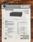 Sony TA-AV490 Amplifier Service Manual *original*. Fixed Price $14.97.