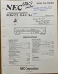 Nec PLA-710 (bu) Av Surround Processor Original Service Repair Manual. Fixed Price $19.95.