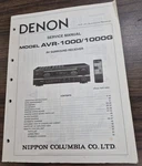Denon AVR-1000/1000G Receiver Service Manual Oem. Fixed Price $9.50.