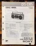 Sony CFS-330S Radio / Stereo Service Manual *original*. Fixed Price $19.97.