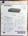 Sony STR-AV200 STR-AV290 Receiver Service Manual *original*. Fixed Price $14.97.