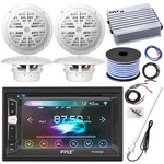 Pyle PLDN83BT Dvd Stereo Receiver, 4X 6.5'' Speakers, Amp W/kit, Wire, Antenna. Fixed Price $314.99.