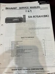 Orig. Sharp SA-R75AVBK SAR75AV (bk) Repair & Service Manual *original*. Fixed Price $14.19.