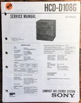 Sony HCD-D108G Stereo Service Manual *original*. Fixed Price $14.97.