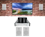 Rockville Blutube Amplifier/home Theater RECEIVER+4) Wall Speakers In White. Fixed Price $264.85.
