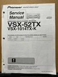 Original Service Manual For The Pioneer VSX-52TX 1014-K 9100TX A/v Receiver. Fixed Price $21.98.
