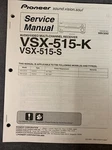 Pioneer VSX-515-K & VSX-515-S Service Manual Original W/schematics,etc. Fixed Price $19.98.