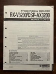 Yamaha RX-V3200 DSP-AX3200 Av Receiver Amplifier Service Manual Oem Vintage. Fixed Price $17.99.