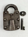 Vintage Inter National Levers No. 61 Padlock Broken Key. Fixed Price $48.00.