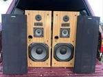 Vintage Fisher ST-510 3-WAY Stereo Speakers Black Classic Audio Pair Used. Fixed Price $92.00.