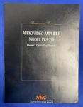 Original Nec PLA-710 Audio Video Amplifier Owner's Manual. Fixed Price $14.95.
