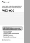 Pioneer VSX-920 Receiver Owners Manual. Fixed Price $22.24.