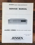 Jensen AVS-1400 Receiver Service Manual *original*. Fixed Price $14.97.