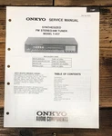Onkyo T-407 Tuner Service Manual *original*. Fixed Price $14.97.