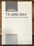 Onkyo TX-844 TX-866 Receiver Owners / User Manual *original*. Fixed Price $24.97.