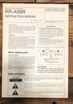 Kenwood KR-A56R Receiver Owners / User Manual *original*. Fixed Price $19.97.