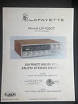 Lafayette LR-1000T Owners Manual Schematic Am/fm Stereo Receiver Photocopy. Fixed Price $24.99.
