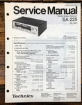 Technics SA-225 Receiver Service Manual *original*. Fixed Price $24.97.