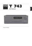 Owner's Manual For Nad T743. Fixed Price $13.76.