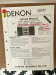 Denon D-F10C / Rc Stereo System Service Manual *original*. Fixed Price $14.98.