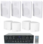 Technical Pro RX400X4 Bluetooth Home RECEIVER+4 SLIM+4 Cube White Wall Speakers. Fixed Price $403.80.