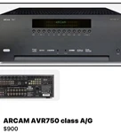 Arcam AVR750 Class A/g. Fixed Price $900.00.
