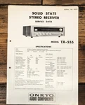 Onkyo TX-555 Receiver Service Manual *original*. Fixed Price $24.97.