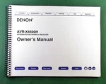Denon AVR-X4400H Instruction Manual: Full Color 337 Pages & Protective Covers!. Fixed Price $39.75.
