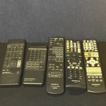 Lot Of 5 Remotes Sony, Onkyo And Marantz, Untested. Fixed Price $47.00.