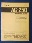 Teac AG-250 Receiver Owners Manual Original Factory Issue The Real Thing. Fixed Price $13.54.