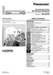 Panasonic SA-XR70 Receiver Owners Instruction Manual. Fixed Price $22.24.