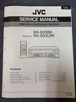 Jvc RX-503BK & RX-503LBK Service Manual Original W/schematics, Parts, Etc. Fixed Price $14.97.