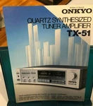 Onkyo Quartz Synthesized Tuner Amplifier TX-51 Brochure/spec Sheet (single Page). Fixed Price $6.00.