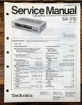 Technics SA-310 Receiver Service Manual *original*. Fixed Price $24.97.